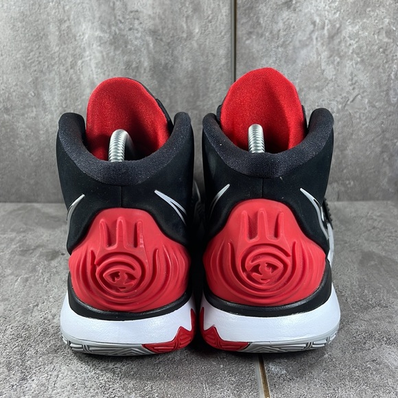 Nike Kyrie 6 BLack Red White Size 7Y / Women’s 8.5 - Picture 4 of 8